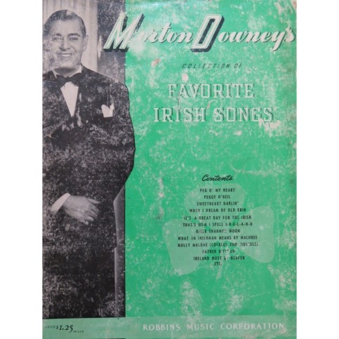 Collection of Favorite Irish Songs 32 Pièces Chant Piano 1943