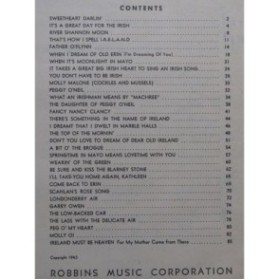 Collection of Favorite Irish Songs 32 Pièces Chant Piano 1943