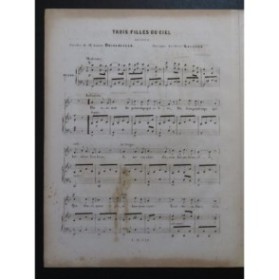 LAGARDE Paul Trois filles du ciel Chant Piano ca1840