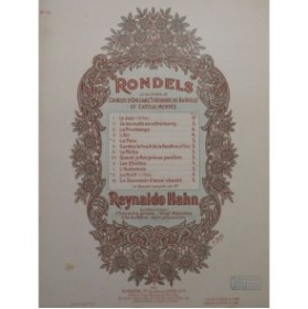 HAHN Reynaldo La Pêche Chant Piano 1899
