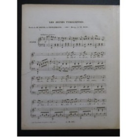 HAAS Charles Les jeunes Tyroliennes Chant Piano ca1845