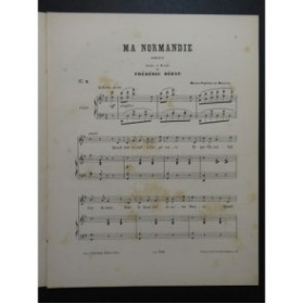 BÉRAT Frédéric Ma Normandie Chant Piano ca1890