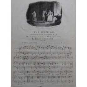 LHUILLIER Edmond J'ai douze ans Chant Piano ca1830