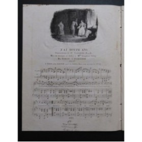 LHUILLIER Edmond J'ai douze ans Chant Piano ca1830