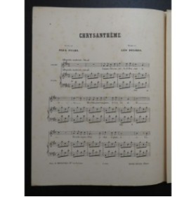 DELIBES Léo Chrysanthème Chant Piano ca1880
