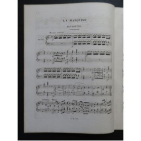 ADAM Adolphe La Marquise Ouverture Piano ca1835