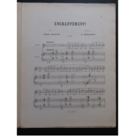 MASSENET Jules Enchantement No 3 E. Grasset Piano Chant 1892