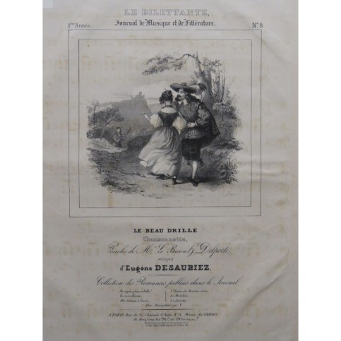 DESAUBIEZ Eugène Le Beau Drille Chant Piano ca1840