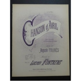 FONTAYNE Lucien Chanson d'Avril Chant Piano