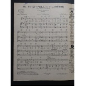 SZULC Joseph Je m'appelle Flossie Chant Piano 1929