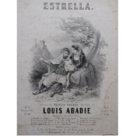 ABADIE Louis Estrella Chant Piano ca1840