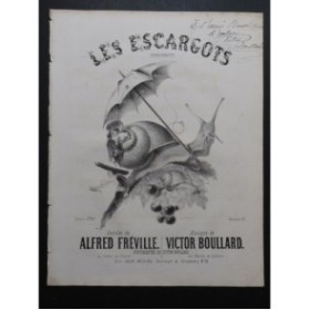 BOULLARD Victor Les Escargots Dédicace Chant Piano XIXe