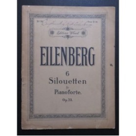 EILENBERG Robert Silouetten op 23 Dédicace Piano 1899