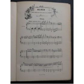 MASSENET Jules Manon Chant Piano 1895