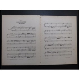 MASSENET Jules Crépuscule Piano ca1891
