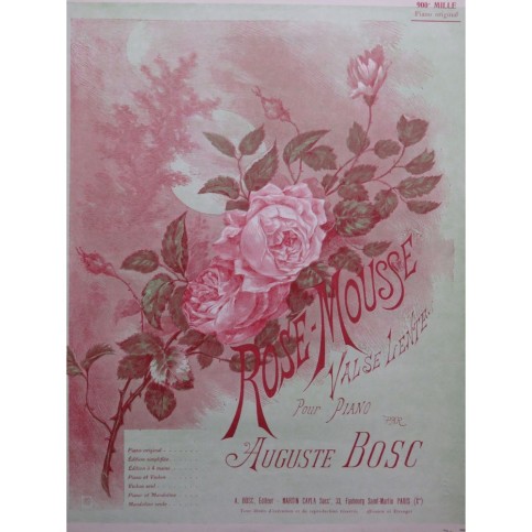 BOSC Auguste Rose-Mousse Piano 1950