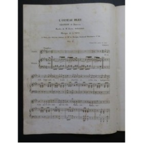 THYS A. L'oiseau Bleu Chant Piano ca1830