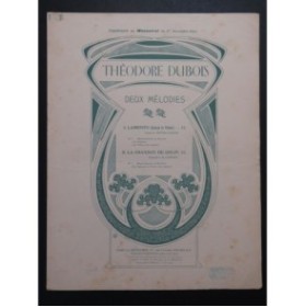 DUBOIS Théodore Lamento Chant Piano 1903