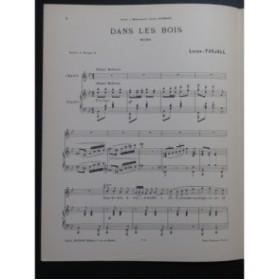 FARJALL Lucien Dans les Bois Chant Piano ca1890