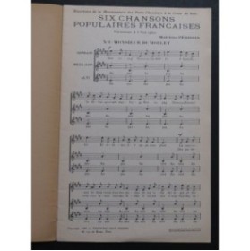 PERISSAS Madeleine Six Chansons Populaires Françaises 3 voix égales Chant 1939