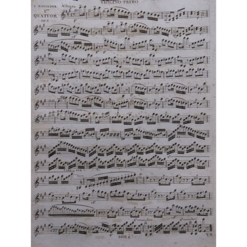 MAYSEDER Joseph Quatuor No 1 op 5 Violons Alto Violoncelle ca1825