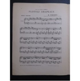 PARADIS H. Flottez Drapeaux Dédicace Piano 1915