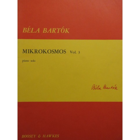 BARTOK Bela Mikrokosmos Vol 3 Piano
