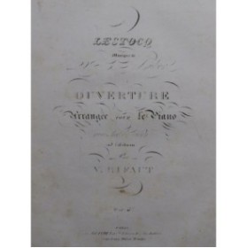 AUBER D. F. E. Lestocq Ouverture Piano ca1850