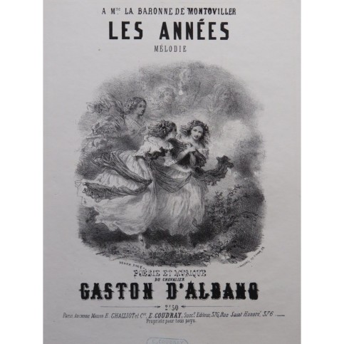 D'ALBANO Gaston Les Années Chant Piano ca1840