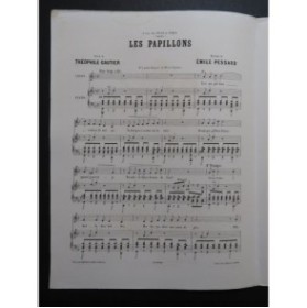 PESSARD Émile Papillons Chant Piano ca1868