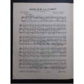 MITCHELL Sydney & ALTER Louis Soir sur la forêt Chant Piano 1936