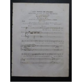 MOZART W. A. Les Noces de Figaro No 8 Chant Piano ou Harpe ca1820
