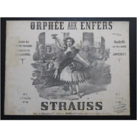STRAUSS Orphée aux Enfers Offenbach Piano Violon Cornet ca1862