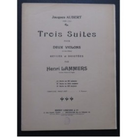 AUBERT Jacques Suite No 1 Mi min pour 2 Violons