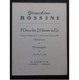 ROSSINI G. 5 Duos für 2 Horner Cor 1961