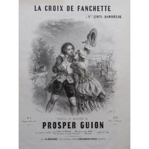 GUION Prosper La Croix de Fanchette Chant Piano ca1850