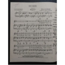 VAN STEEDEN HARRY Peter CLARKSON Jeff Home Chant Piano 1931