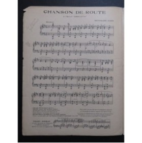 HAHN Reynaldo Chanson de route Piano 1923
