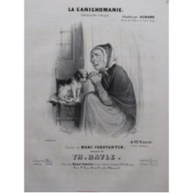 BAYLE Théophile La Canichomanie Chant Piano ca1840