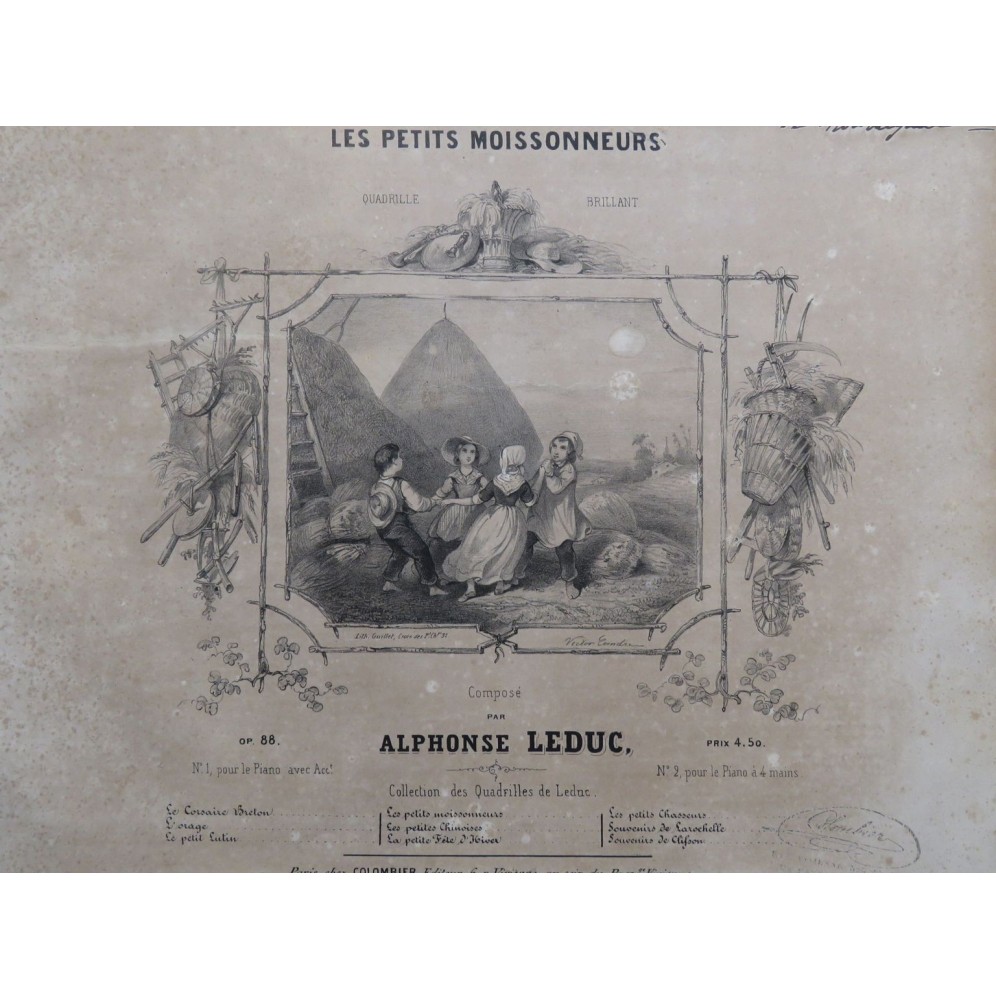 LEDUC Alphonse Les Petits Moissonneurs Piano ca1840