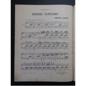 CHABRIER Emmanuel Bourrée Fantastique pour Piano ca1900