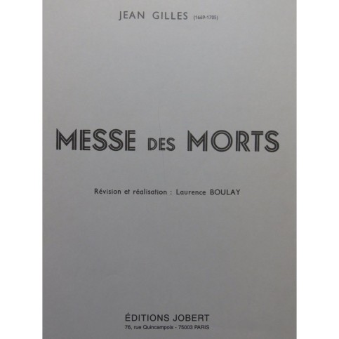 GILLES Jean Messe des Morts Chant Piano 1995
