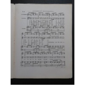 Bairisches Bettlerlied Chant Piano Guitare ca1860