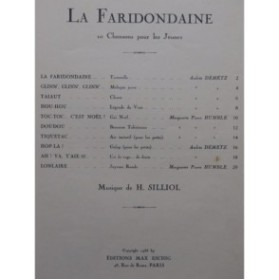 SILLIOL Henry La Faridondaine Chant Percussion Piano 1938