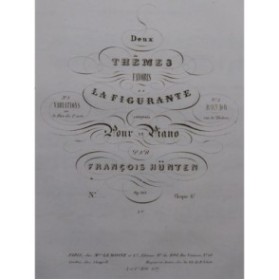 HÜNTEN François Rondo sur le Boléro La Figurante Piano ca1840