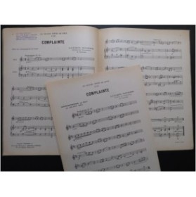 NIVERD Lucien Complainte Saxophone ou Alto Piano 1939