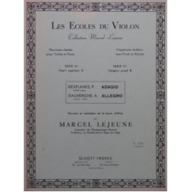 DESPLANES P. Adagio DAUVERGNE A. Allegro Violon Piano 1947