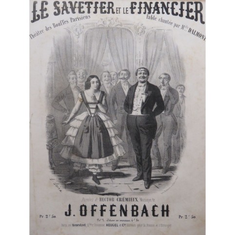 OFFENBACH Jacques Le Savetier et le Financier Chant Piano ca1855