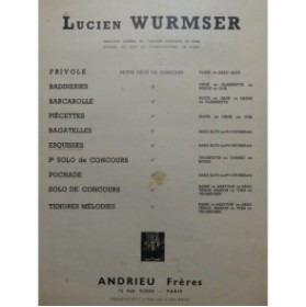 WURMSER Lucien Esquisses Saxophone Piano 1956