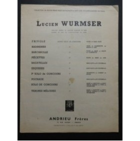 WURMSER Lucien Esquisses Saxophone Piano 1956